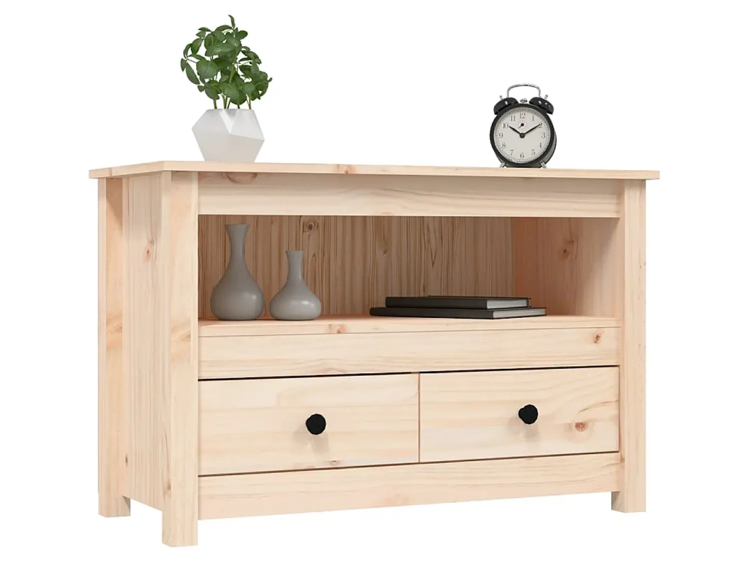 Móvel De Tv* Móvel de TV 79x35x52 cm madeira de pinho maciça PT129257 Castanho