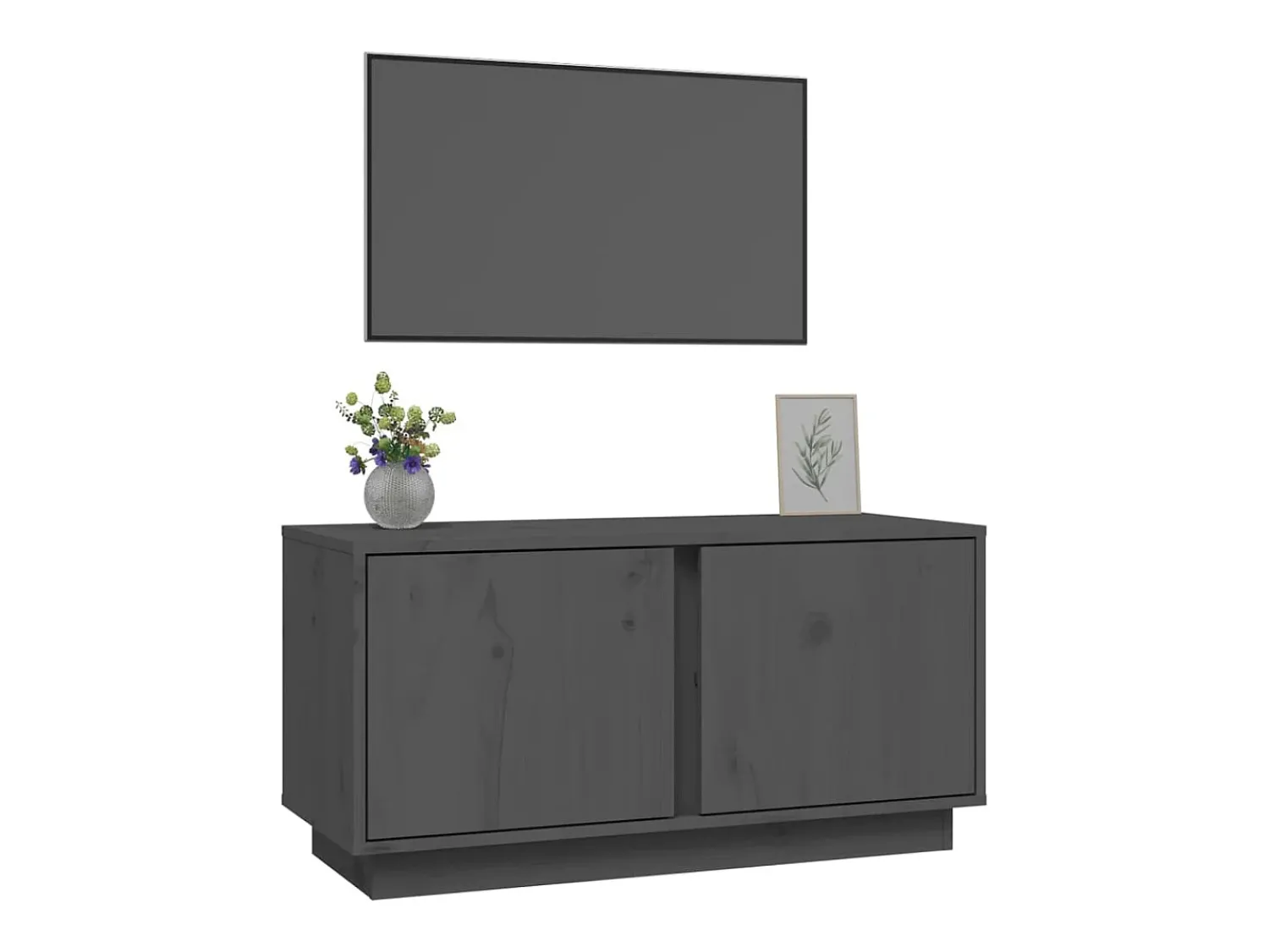 Móvel de TV 80x35x40,5 cm madeira de pinho maciça PT512550^ Móvel De Tv