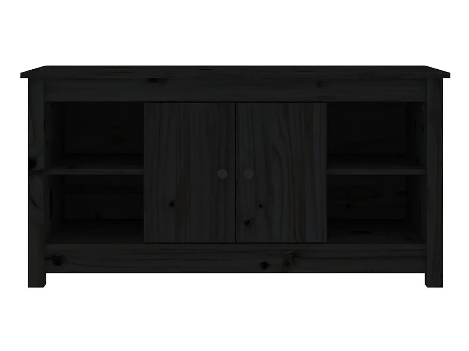 Móvel De Tv| Móvel de TV 103x36,5x52 cm madeira de pinho maciça PT425566 Preto