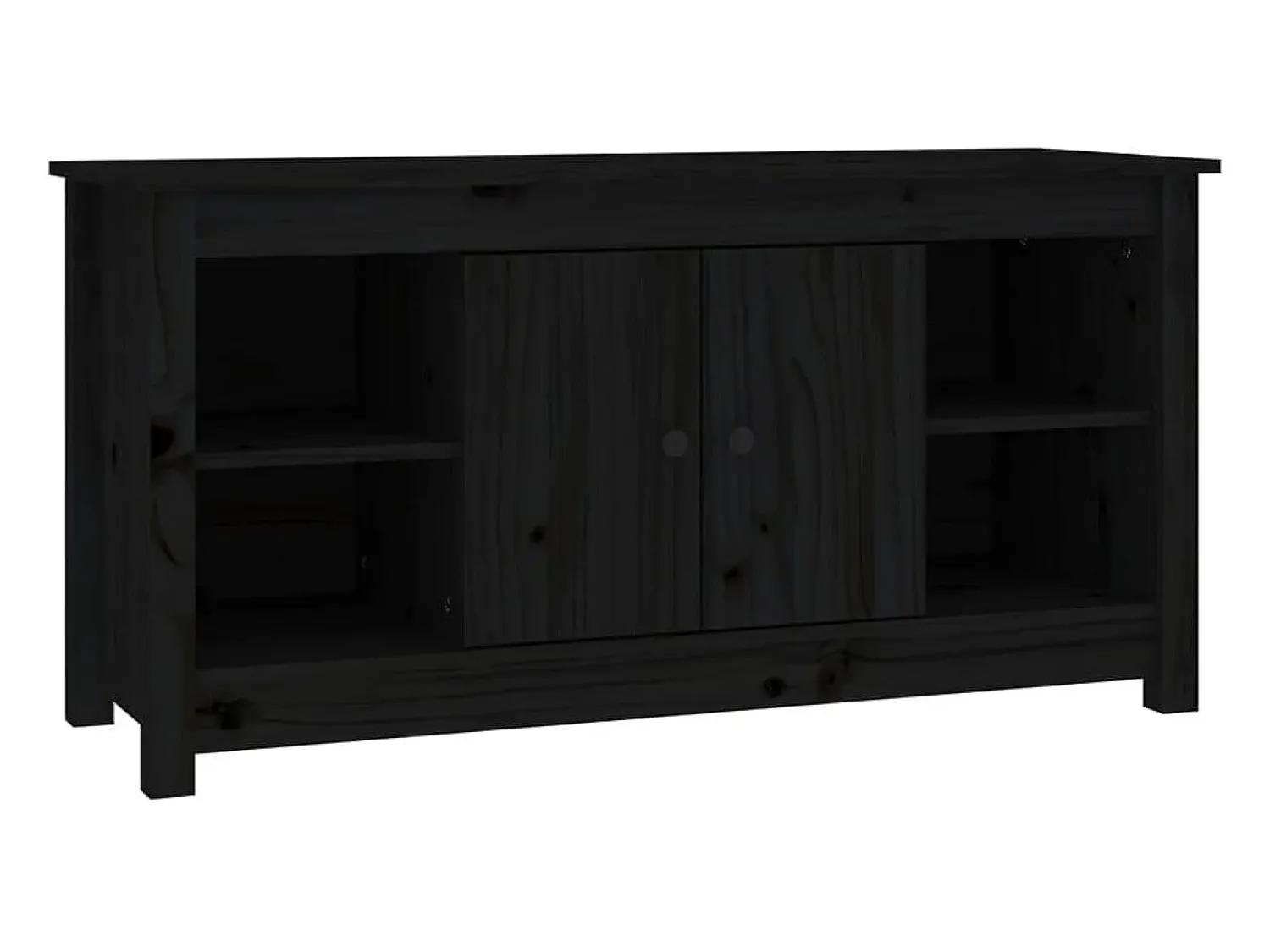 Móvel De Tv| Móvel de TV 103x36,5x52 cm madeira de pinho maciça PT425566 Preto