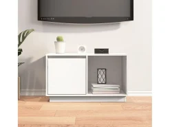 Móvel De Tv*vidaxl Móvel de TV 74x35x44 cm madeira de pinho maciça Branco