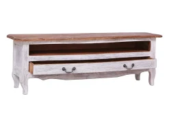 Móvel De Tv|vidaxl Móvel de TV 120x30x40 cm madeira de mogno maciça Branco