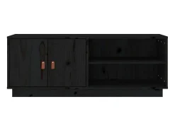 Móvel De Tv*vidaxl Móvel de TV 105x34x40 cm madeira de pinho maciça Preto