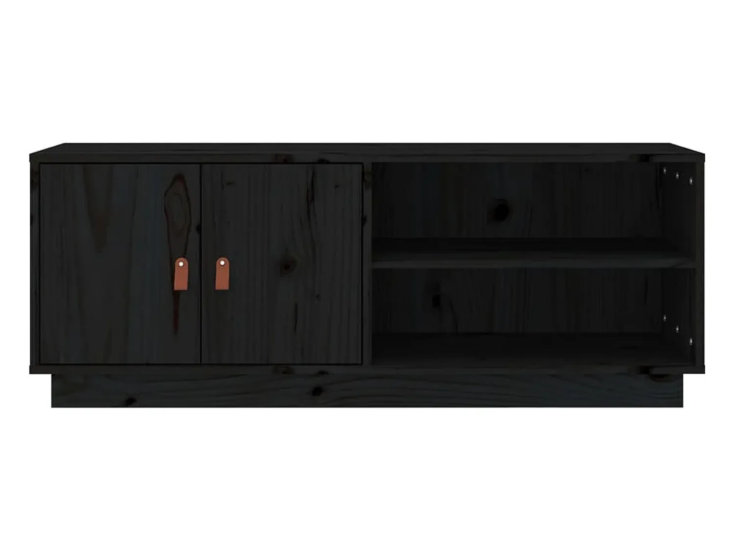 Móvel De Tv*vidaxl Móvel de TV 105x34x40 cm madeira de pinho maciça Preto
