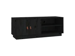 Móvel De Tv*vidaxl Móvel de TV 105x34x40 cm madeira de pinho maciça Preto