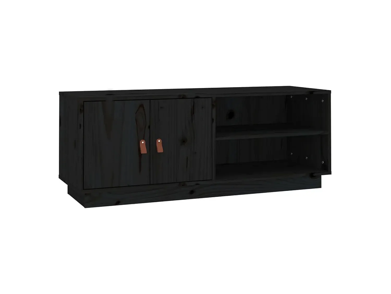 Móvel De Tv*vidaxl Móvel de TV 105x34x40 cm madeira de pinho maciça Preto
