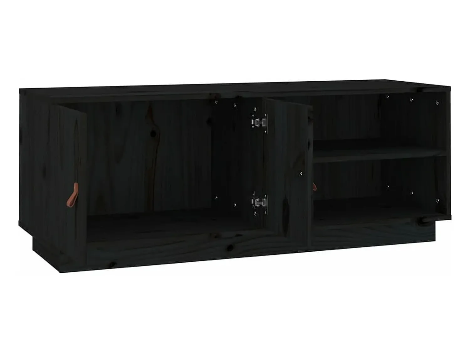 Móvel De Tv*vidaxl Móvel de TV 105x34x40 cm madeira de pinho maciça Preto