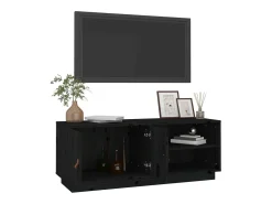 Móvel De Tv*vidaxl Móvel de TV 105x34x40 cm madeira de pinho maciça Preto