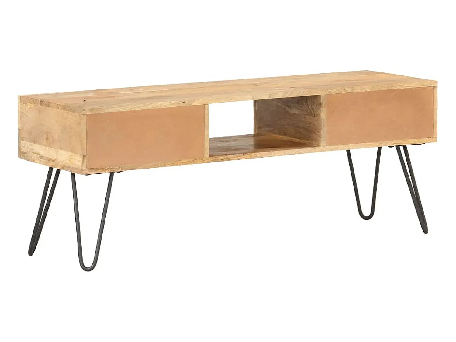 Clearance Móvel de TV 120x35x45 cm madeira de mangueira maciça PT747334 Castanho