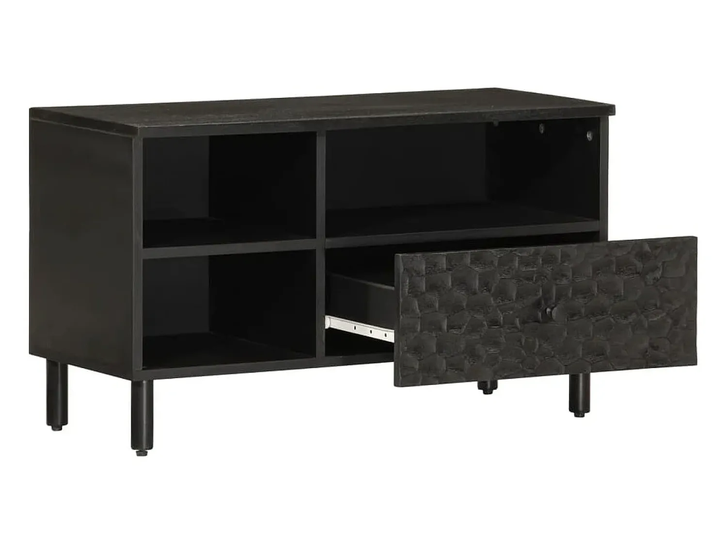 Sale Móvel de TV 80x33x46 cm madeira de mangueira maciça PT699447 Preto