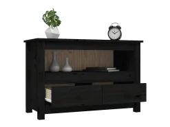 Móvel De Tv* Móvel de TV 79x35x52 cm madeira de pinho maciça PT912797 Preto