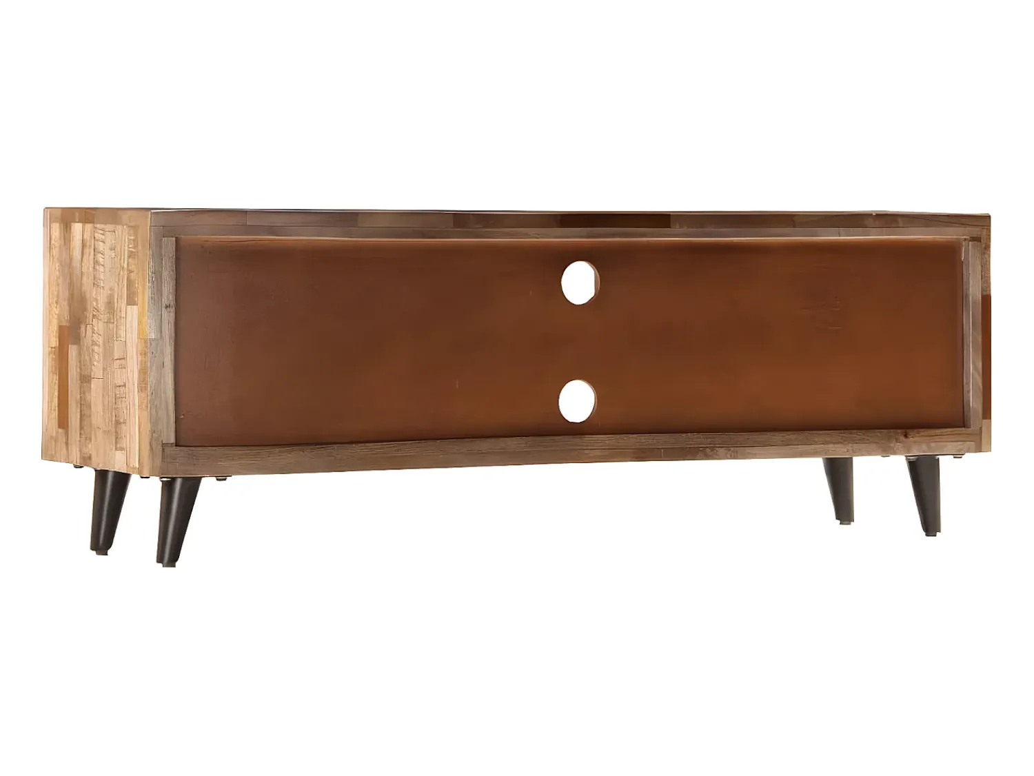 Best Móvel de TV 118x30x40 cm madeira de mangueira maciça PT948925 Castanho