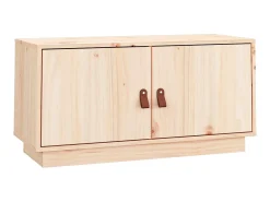 New Móvel de TV 80x34x40 cm madeira de pinho maciça PT680852 Castanho