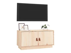 New Móvel de TV 80x34x40 cm madeira de pinho maciça PT680852 Castanho