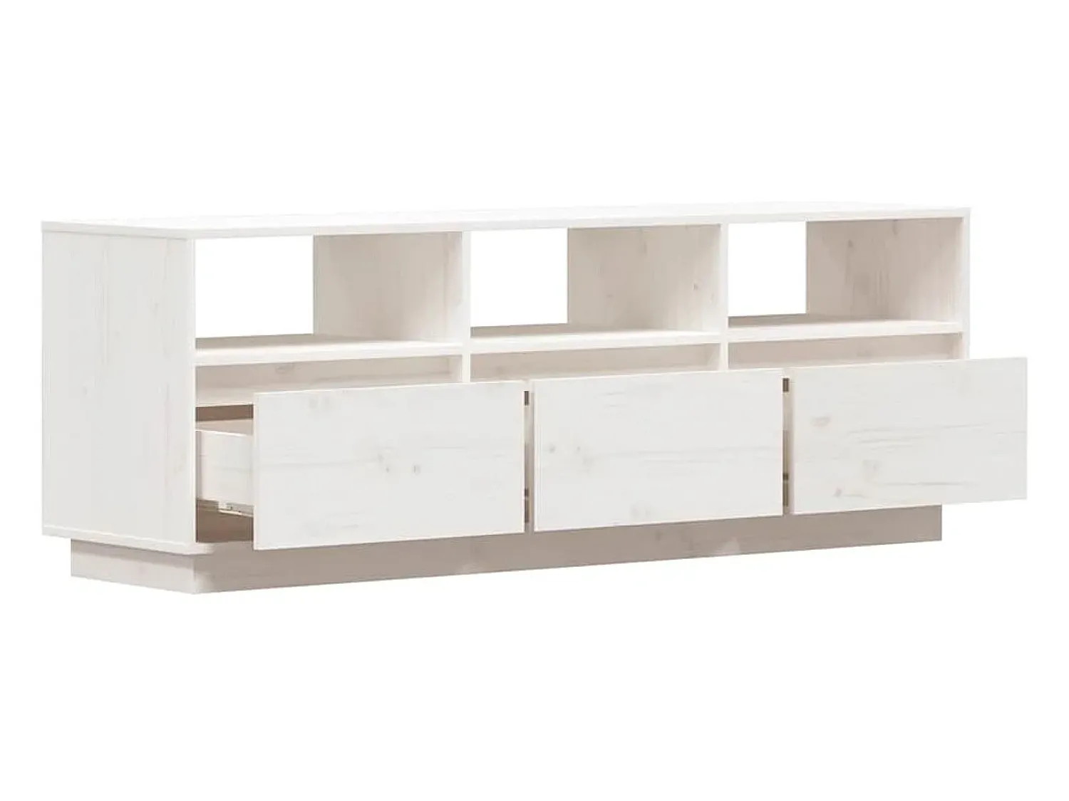 Online vidaxl Móvel de TV 140x37x50 cm madeira de pinho maciça Branco