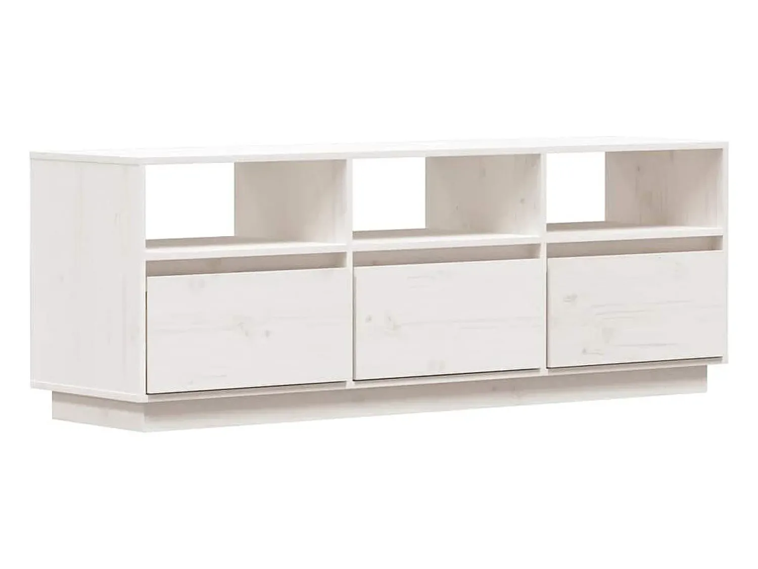 Online vidaxl Móvel de TV 140x37x50 cm madeira de pinho maciça Branco