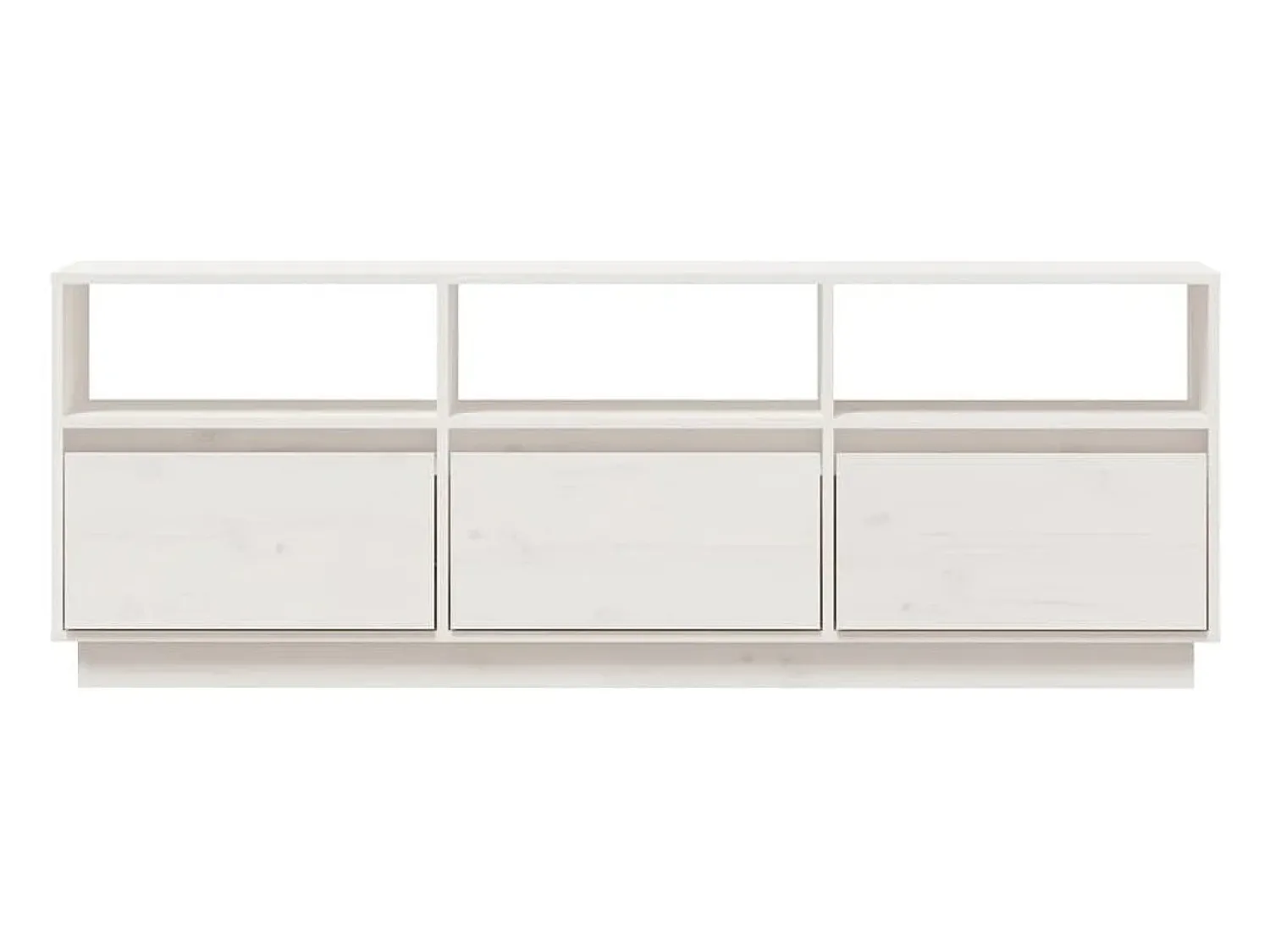 Online vidaxl Móvel de TV 140x37x50 cm madeira de pinho maciça Branco