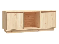 Móvel De Tv* Móvel de TV 110,5x35x44 cm madeira de pinho maciça PT340896 Castanho