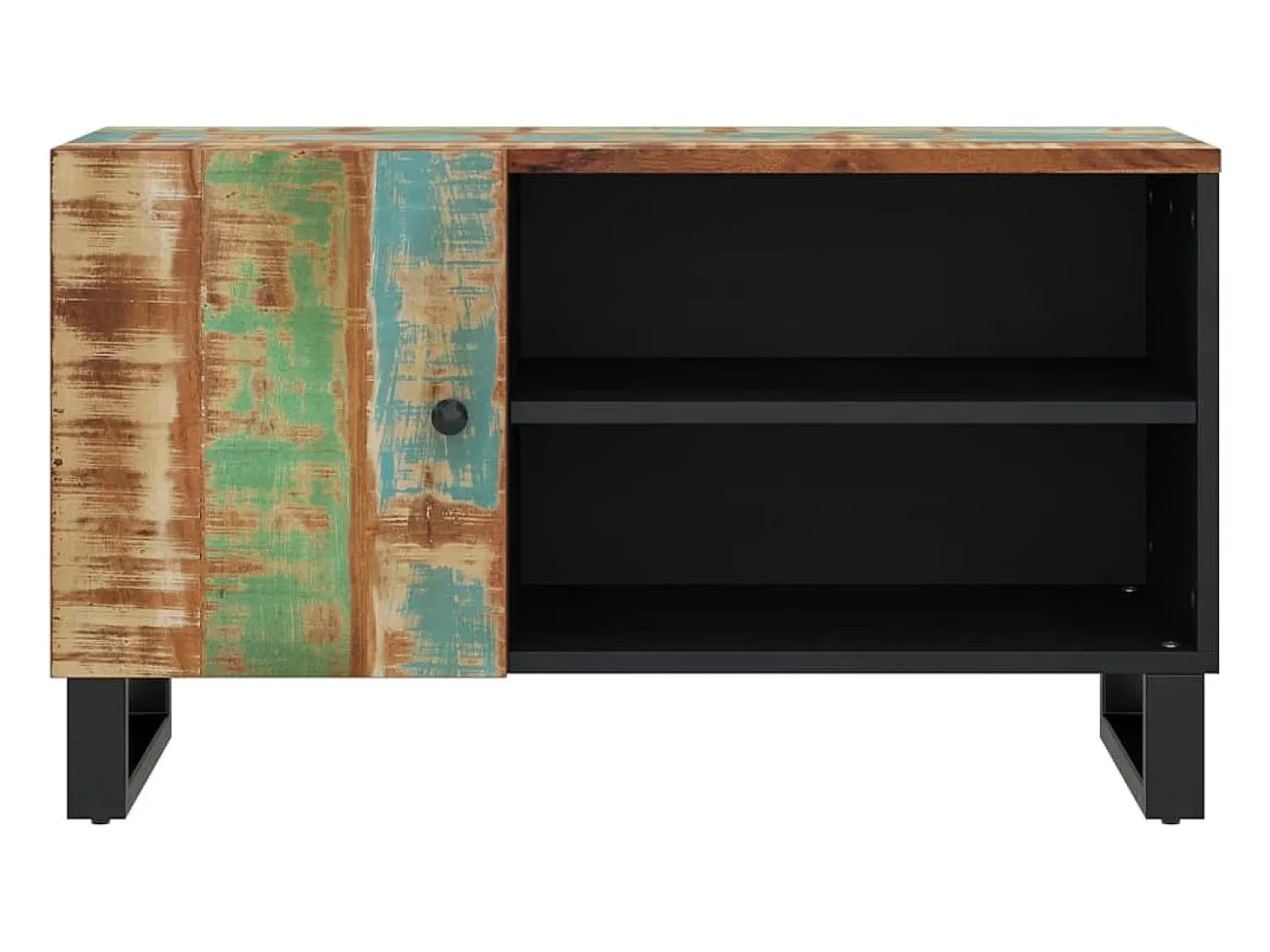Móvel de TV 80x33x46 cm madeira recuperada/derivados madeira PT649555^ Móvel De Tv