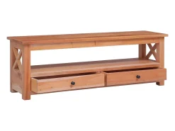 Discount Móvel de TV 115x30x40 cm madeira de mogno maciça PT353732 Castanho