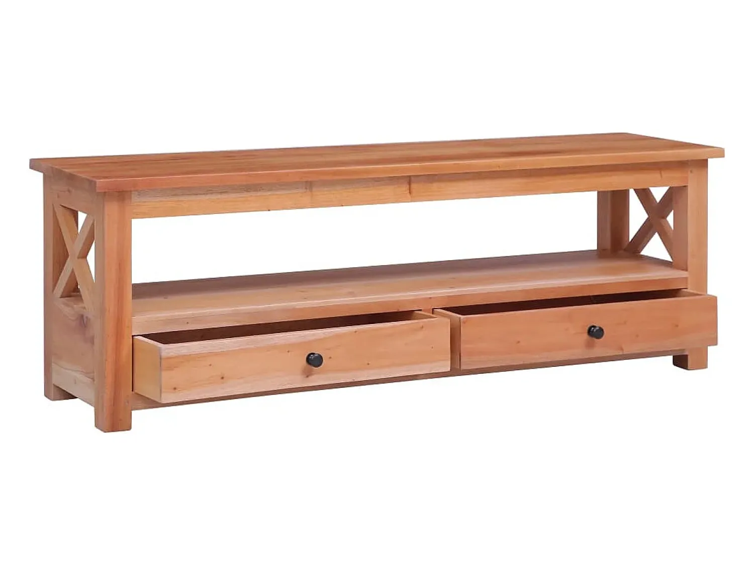 Discount Móvel de TV 115x30x40 cm madeira de mogno maciça PT353732 Castanho