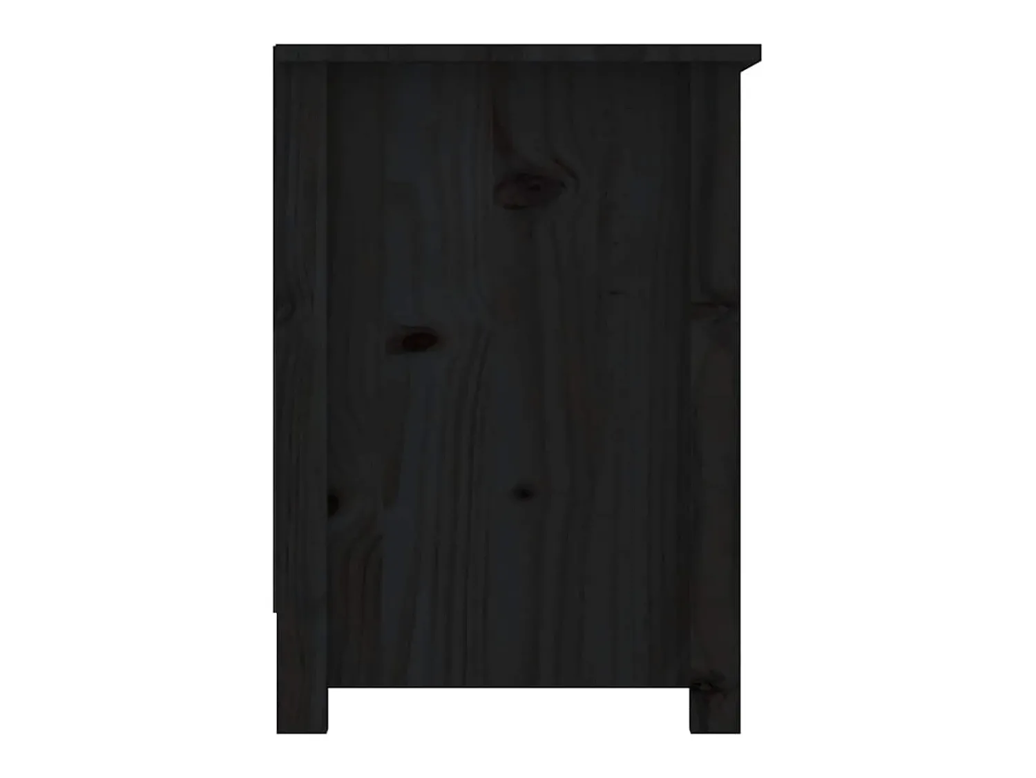 Hot vidaxl Móvel de TV 103x36,5x52 cm madeira de pinho maciça Preto