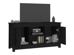 Hot vidaxl Móvel de TV 103x36,5x52 cm madeira de pinho maciça Preto