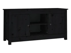 Hot vidaxl Móvel de TV 103x36,5x52 cm madeira de pinho maciça Preto