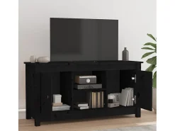 Hot vidaxl Móvel de TV 103x36,5x52 cm madeira de pinho maciça Preto