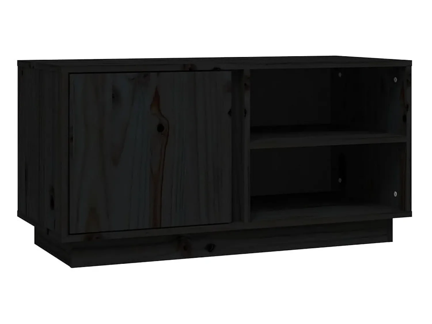 Hot Móvel de TV 80x35x40,5 cm madeira de pinho maciça PT254642 Preto
