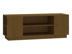 Móvel de TV 110x35x40,5 cm madeira de pinho maciça mel PT960724^ Móvel De Tv