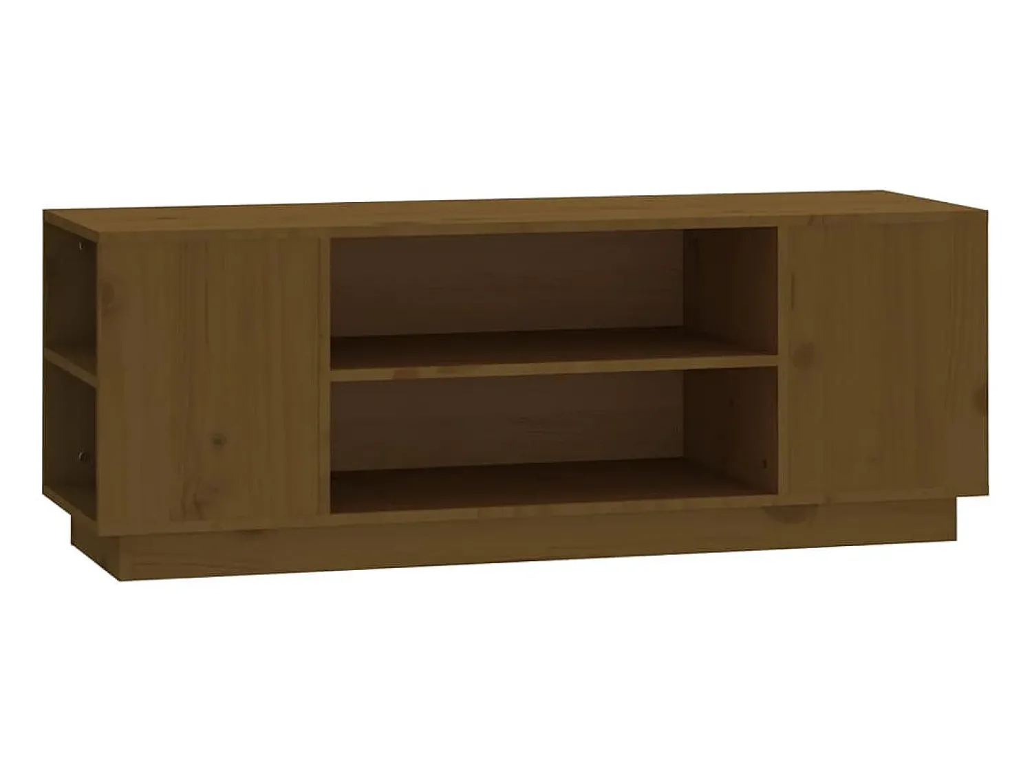 Móvel de TV 110x35x40,5 cm madeira de pinho maciça mel PT960724^ Móvel De Tv