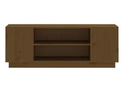 Móvel de TV 110x35x40,5 cm madeira de pinho maciça mel PT960724^ Móvel De Tv