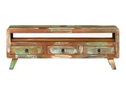 Sale Móvel de TV 110x30x40 cm madeira recuperada maciça PT730522 Multicor