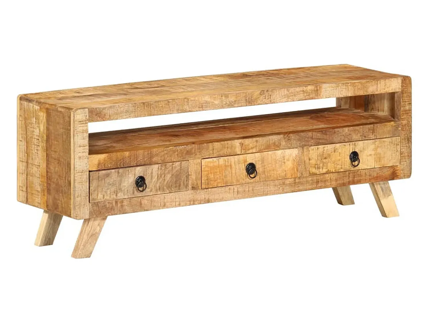Móvel De Tv|vidaxl Móvel de TV 110x30x40 cm madeira de mangueira maciça Castanho