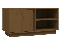 Móvel De Tv| Móvel de TV 80x35x40,5 cm madeira de pinho maciça mel PT809253 Castanho