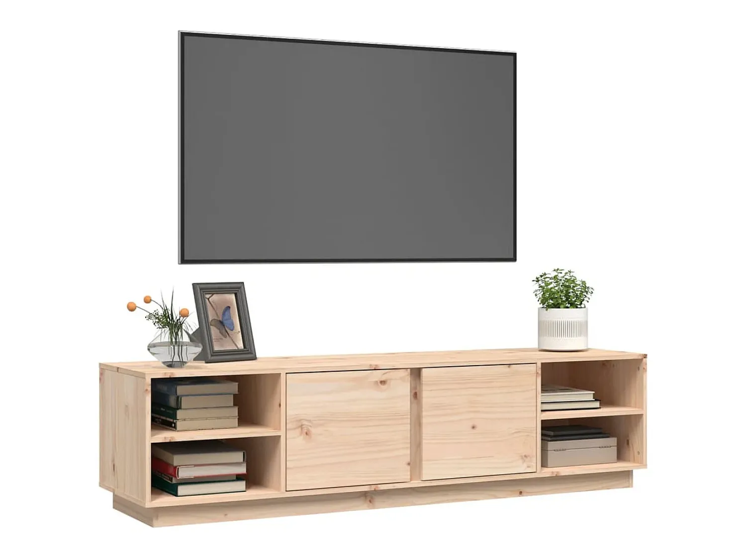 Móvel de TV 156x40x40 cm madeira de pinho maciça PT751520^ Móvel De Tv