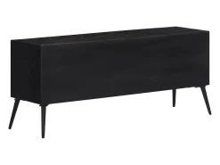 Móvel de TV 112x31x45 cm madeira de teca recuperada maciça PT713992^ Móvel De Tv