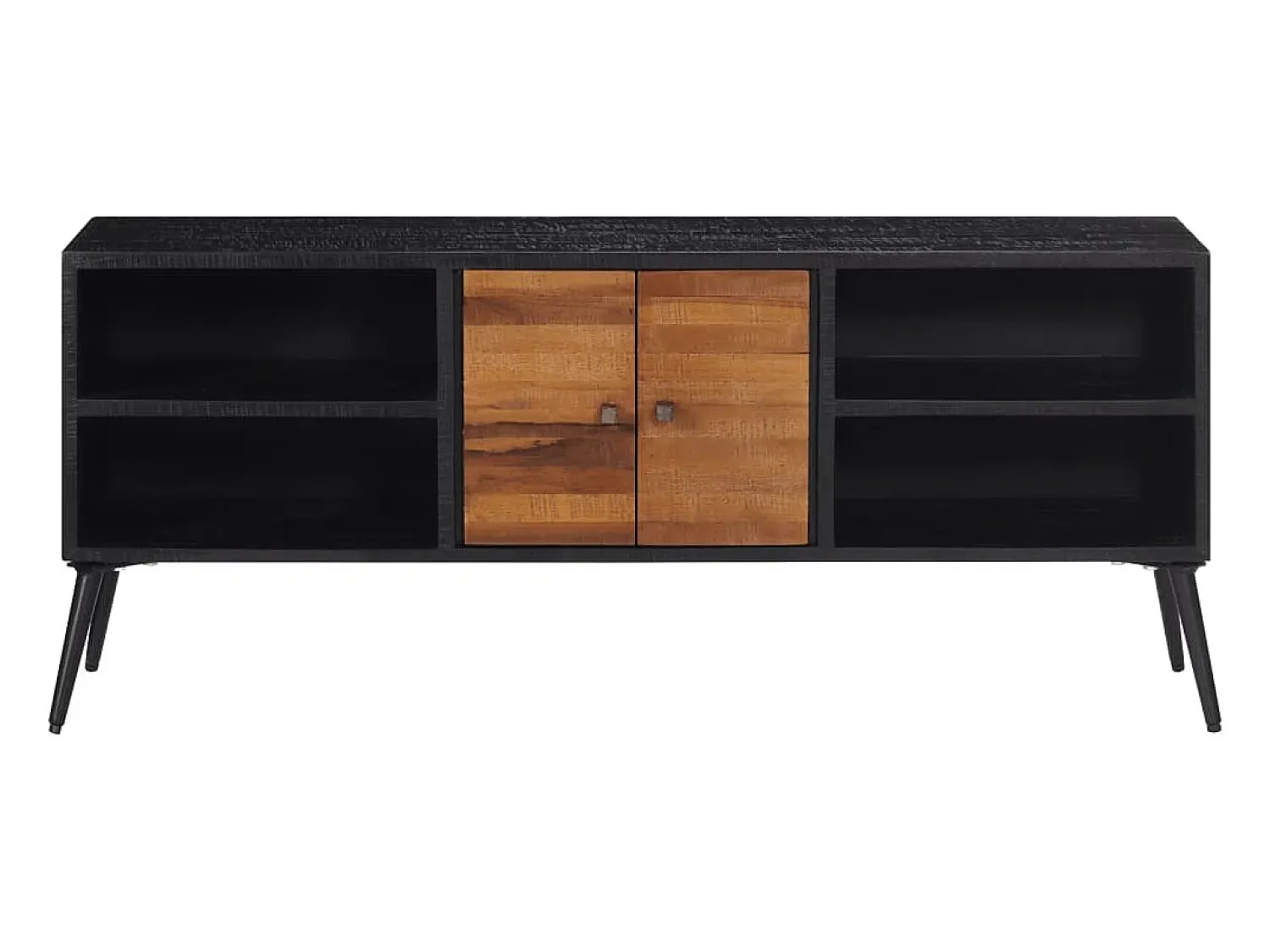 Móvel de TV 112x31x45 cm madeira de teca recuperada maciça PT713992^ Móvel De Tv