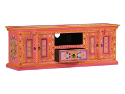 Online Móvel de TV 110x30x40 cm madeira de mangueira maciça PT273453 Rosa