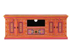 Online Móvel de TV 110x30x40 cm madeira de mangueira maciça PT273453 Rosa