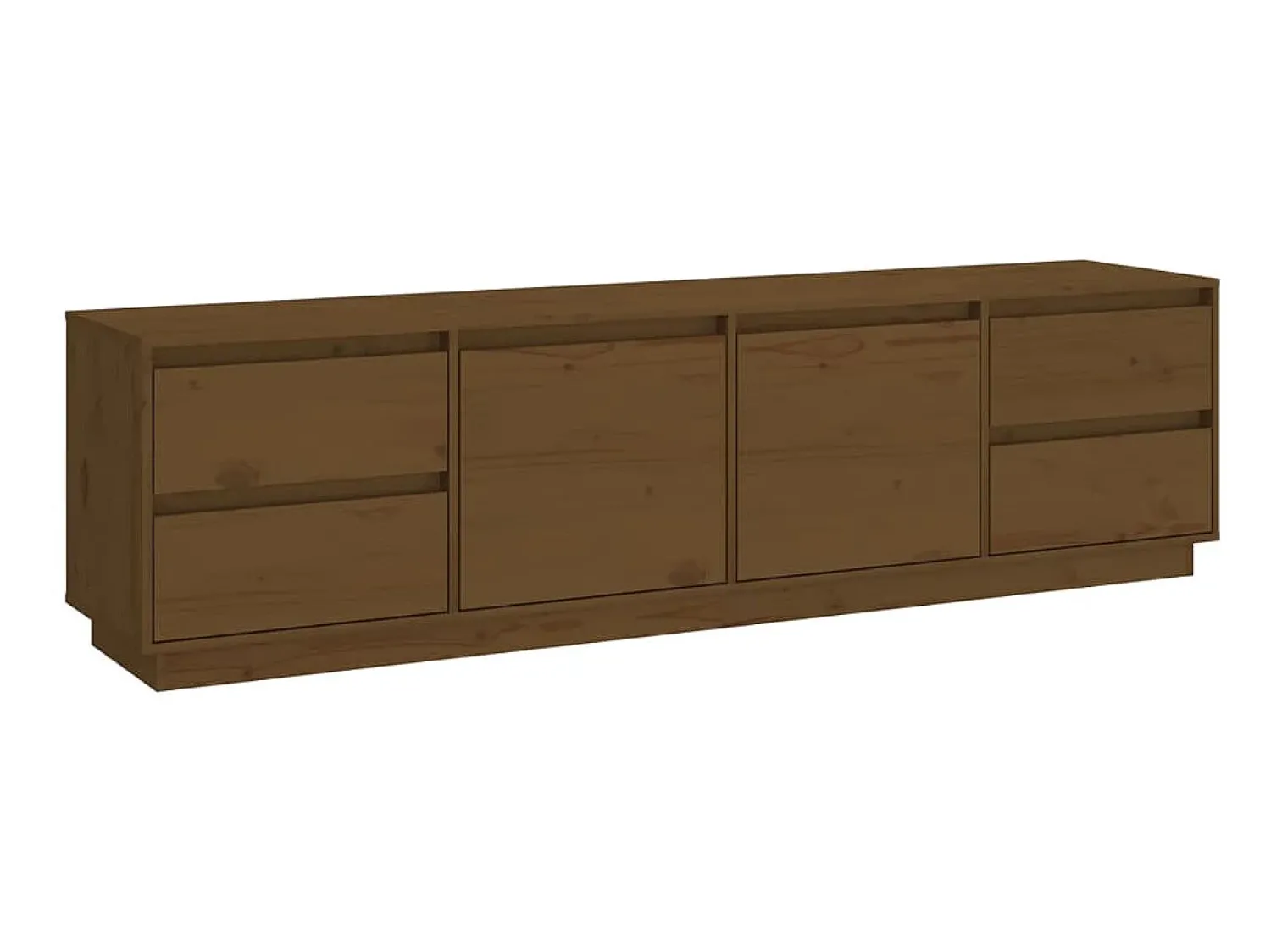 Best Móvel de TV 176x37x47,5 cm madeira de pinho maciça mel PT559242 Castanho