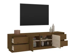 Best Móvel de TV 176x37x47,5 cm madeira de pinho maciça mel PT559242 Castanho