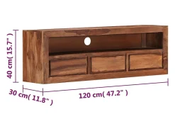 Móvel De Tv*vidaxl Móvel de TV 120x30x40 cm madeira acácia maciça Castanho