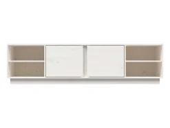 Discount vidaxl Móvel de TV 156x40x40 cm madeira de pinho maciça Branco
