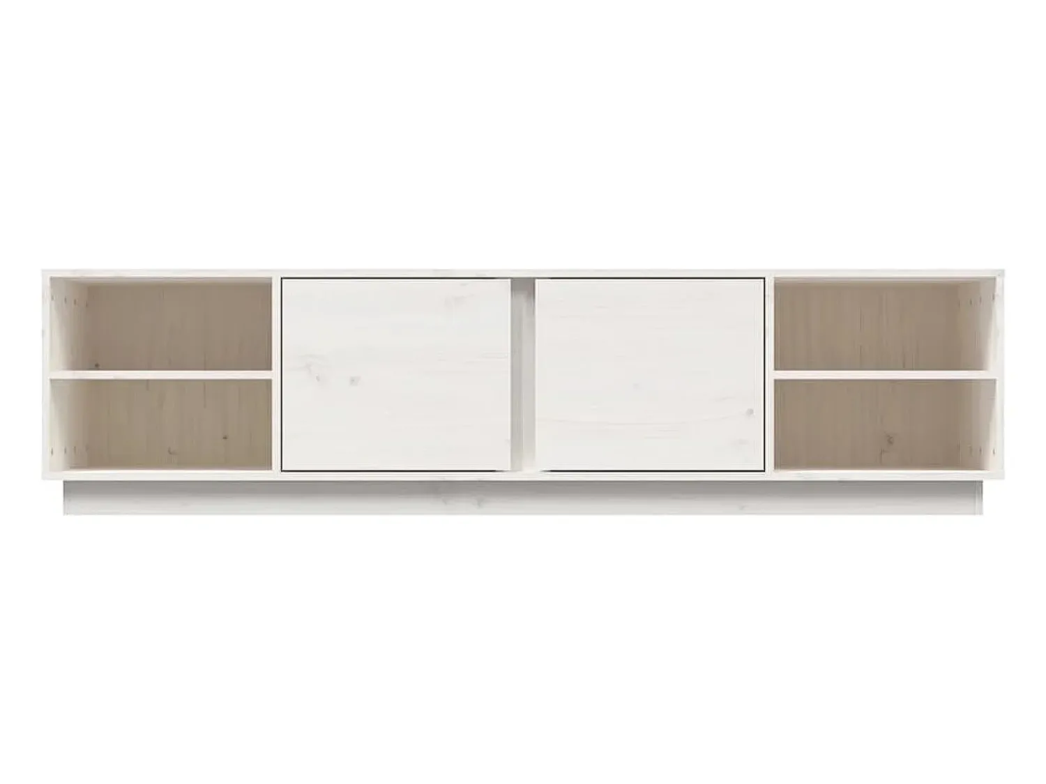 Discount vidaxl Móvel de TV 156x40x40 cm madeira de pinho maciça Branco