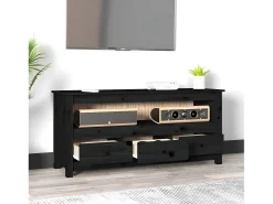 Móvel de TV 114x35x52 cm madeira de pinho maciça PT792320^ Móvel De Tv