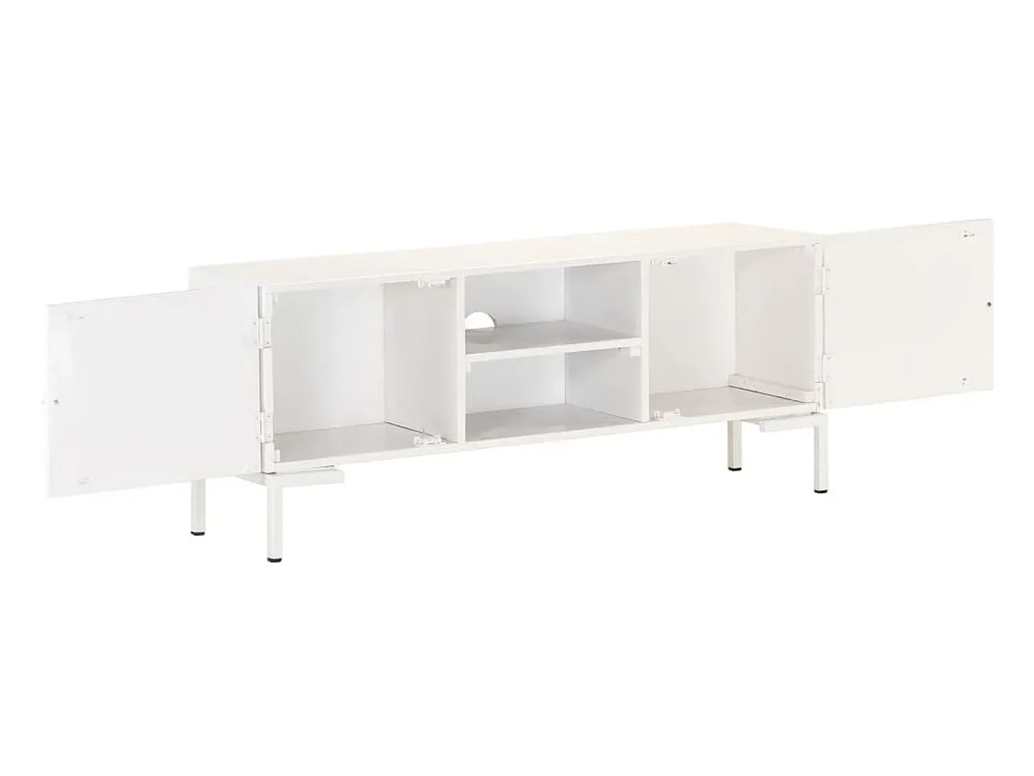 Móvel De Tv| Móvel de TV 115x30x46 cm madeira de mangueira maciça PT164700 Branco