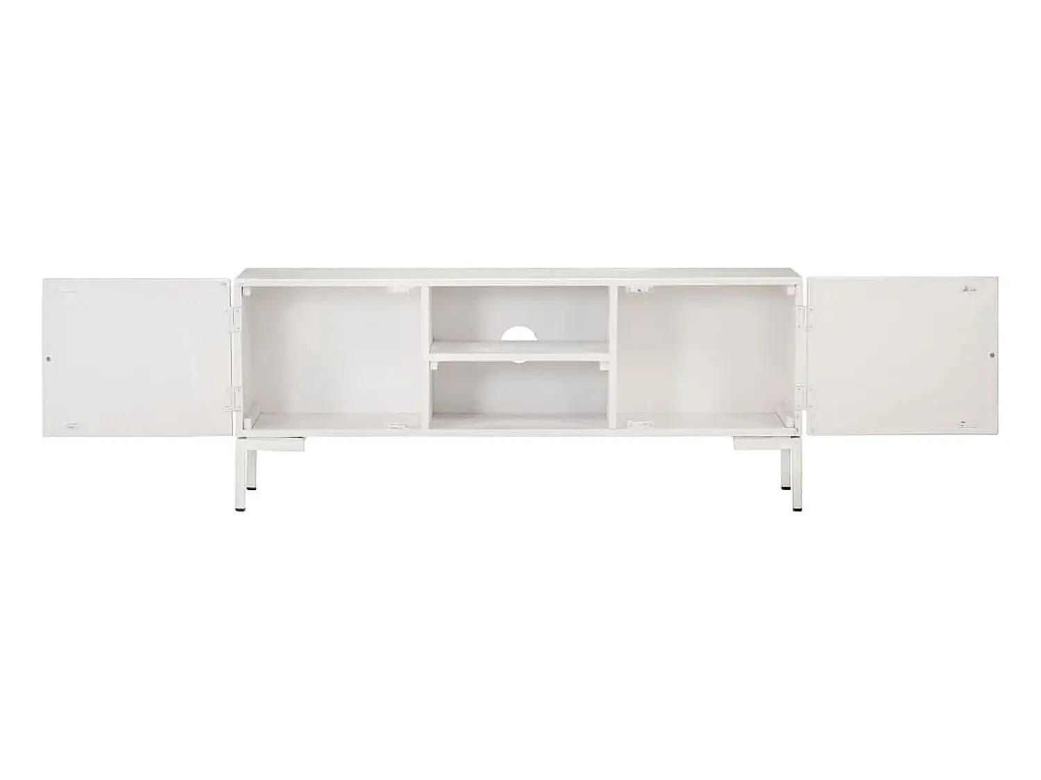 Móvel De Tv| Móvel de TV 115x30x46 cm madeira de mangueira maciça PT164700 Branco