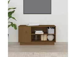 Discount Móvel de TV 80x35x40,5 cm madeira de pinho maciça mel PT928621 Castanho